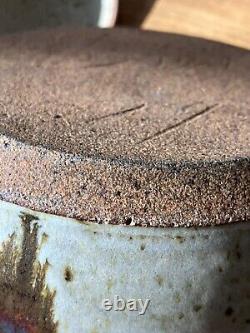 Vintage Davis 1979 studio pottery casserole mid century modern lidded bowl art