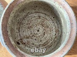 Vintage Davis 1979 studio pottery casserole mid century modern lidded bowl art