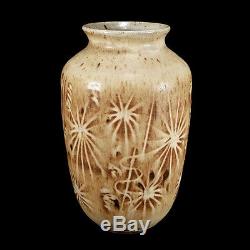 Vintage Decorated John Novy California Studio Art Pottery Vase Midcentury Modern