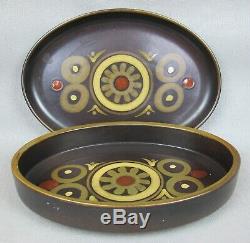 Vintage Denby studio pottery Arabasque Dinner Service / Set. Plates cups bowls