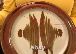 Vintage Dennis Kirchmann Studio Pottery Plate Signed Stoneware 10.25