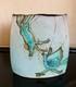 Vintage Dennis Meiners Portland Oregon Large Studio Pottery Vase Horse & Bird