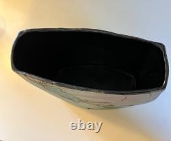 Vintage Dennis Meiners Portland Oregon Large Studio Pottery Vase Horse & Bird