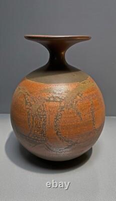 Vintage'Designs West' Studio Pottery Stoneware Vase Robert Maxwell Style MCM