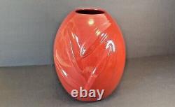 Vintage Destinos, S. A. Portuguese Ceramic Pottery Burgundy Red Designer Vase 10