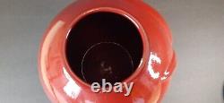 Vintage Destinos, S. A. Portuguese Ceramic Pottery Burgundy Red Designer Vase 10