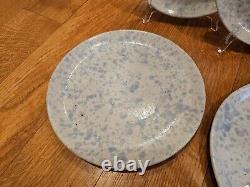 Vintage Devica Gres de Viana Portugal Art Studio Pottery Dinner Plates Set of 7