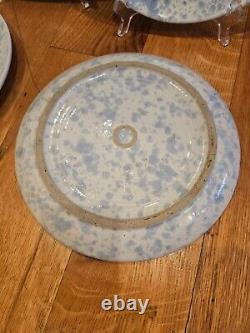 Vintage Devica Gres de Viana Portugal Art Studio Pottery Dinner Plates Set of 7