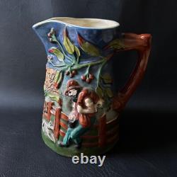 Vintage Diana Studio Pottery Australia Waltzing Matilda Musical Pottery Jug