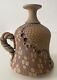 Vintage Don McWhorter Studio Pottery Stoneware Bud Vase With Handle Snakeskin