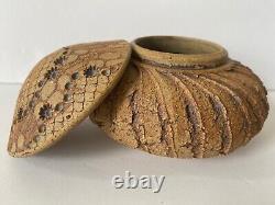 Vintage Don McWhorter Studio Pottery Stoneware Vase Urn 1995 Jar Cover Exc