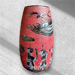 Vintage Dona Ceramic Art Vase Mid Century Saigon Vietnam Artexport Seventies