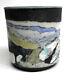 Vintage Dorothy Staller Vase Raku Studio Pottery Landscape Cottagecore Decor