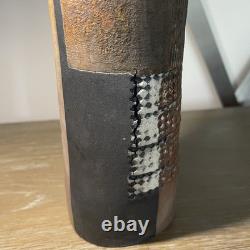 Vintage Doug DeLind Raku Modernist Studio Art Pottery Vase Vessel Art Sculpture Vintage Doug DeLind Raku Modernist Studio Art Pottery Vase Vessel Art Sculpture
