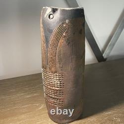 Vintage Doug DeLind Raku Modernist Studio Art Pottery Vase Vessel Art Sculpture Vintage Doug DeLind Raku Modernist Studio Art Pottery Vase Vessel Art Sculpture