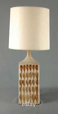 Vintage Drip Glaze Ceramic Lamp MID Century Danish Modern Studio Pottery Light