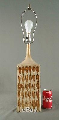 Vintage Drip Glaze Ceramic Lamp MID Century Danish Modern Studio Pottery Light