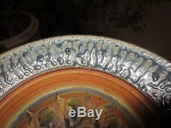 Vintage Drip Glaze Signed Studio Pottery Bowl Mid Century Modern