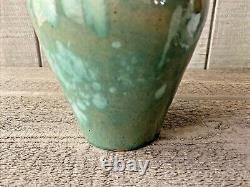 Vintage Drip Glaze Studio Pottery Art Deco Vase Signed WP Dayton'34