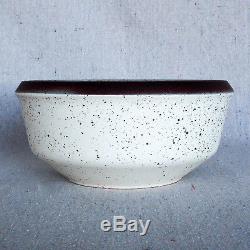 Vintage Early Edith Heath Sausalito Studio Pottery White Speckled Ceramic Bowl