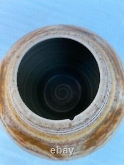 Vintage Early Tom Turner Studio Art Pottery Porcelain Vase Pot 1978 Flaw 1970s