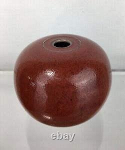 Vintage Edouard Chapallaz DUILLIER Studio Art Pottery Vase Stoneware Signed Red