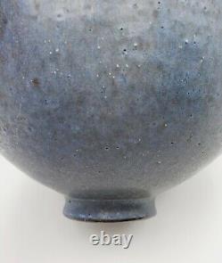 Vintage Edwin & Mary Scheier Mid Century Studio Art Pottery Blue Footed Bowl