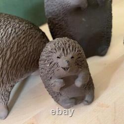 Vintage Ellen Karlsen Kähler Danish Studio Pottery ceramic hedgehog family