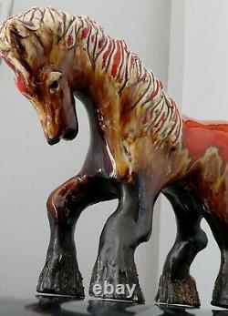 Vintage Eric Leaper Studio Pottery Newlyn large horse pony