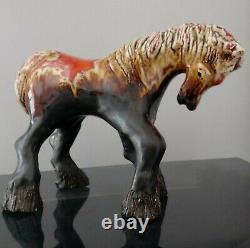Vintage Eric Leaper Studio Pottery Newlyn large horse pony