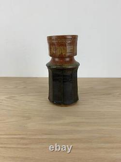 Vintage Faceted studio pottery vase