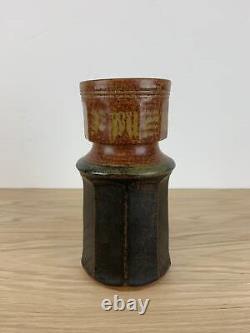 Vintage Faceted studio pottery vase