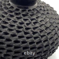Vintage Fito Tena Mata Ortiz Signed Corrugated Texture Miniature Black Pottery
