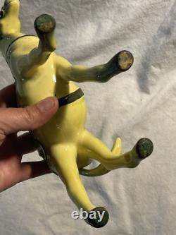 Vintage Frank Engle Studio Pottery Porcelain PAIR Donkey & Cart