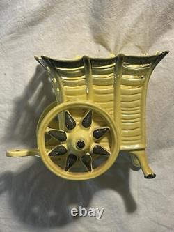 Vintage Frank Engle Studio Pottery Porcelain PAIR Donkey & Cart