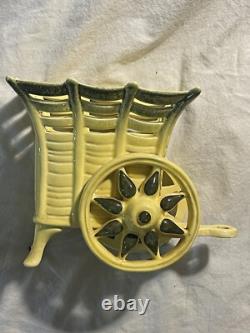 Vintage Frank Engle Studio Pottery Porcelain PAIR Donkey & Cart