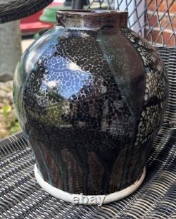 Vintage Gallo de Oro GTO Mex 11 Multi-glazed Urn/vase studio pottery