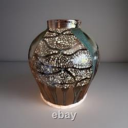 Vintage Gallo de Oro GTO Mex 11 Multi-glazed Urn/vase studio pottery