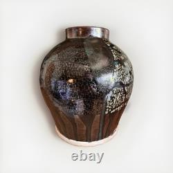 Vintage Gallo de Oro GTO Mex 11 Multi-glazed Urn/vase studio pottery