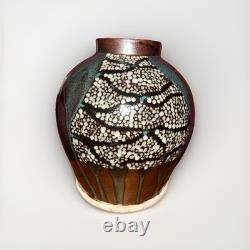 Vintage Gallo de Oro GTO Mex 11 Multi-glazed Urn/vase studio pottery Vintage Gallo de Oro GTO Mex 11 Multi-glazed Urn/vase studio pottery