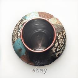 Vintage Gallo de Oro GTO Mex 11 Multi-glazed Urn/vase studio pottery Vintage Gallo de Oro GTO Mex 11 Multi-glazed Urn/vase studio pottery