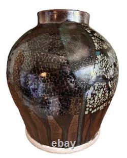 Vintage Gallo de Oro GTO Mex 11 Multi-glazed Urn/vase studio pottery