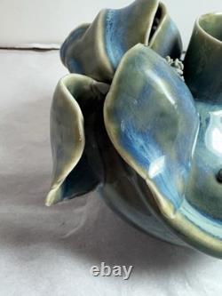 Vintage Gary Eagan Signed Studio Pottery- Floral Design