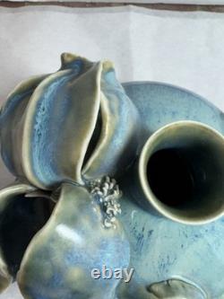 Vintage Gary Eagan Signed Studio Pottery- Floral Design