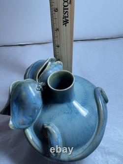 Vintage Gary Eagan Signed Studio Pottery- Floral Design