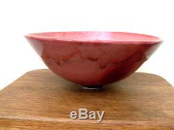 Vintage George Kimura Studio Art Pottery Ceramic Magenta Vase Signed