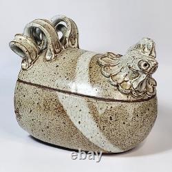 Vintage Ginny & Paul Anthony Studio Pottery Stoneware Ceramic Chicken Tureen