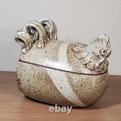 Vintage Ginny & Paul Anthony Studio Pottery Stoneware Ceramic Chicken Tureen