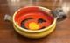 Vintage Gli Etruschi Italian Pottery Bowl Mid Century Modern Orange Yellow MCM