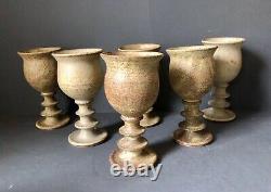 Vintage Goblet/chalice Set of 6 By Robert Tarling Kersey Studio Pottery